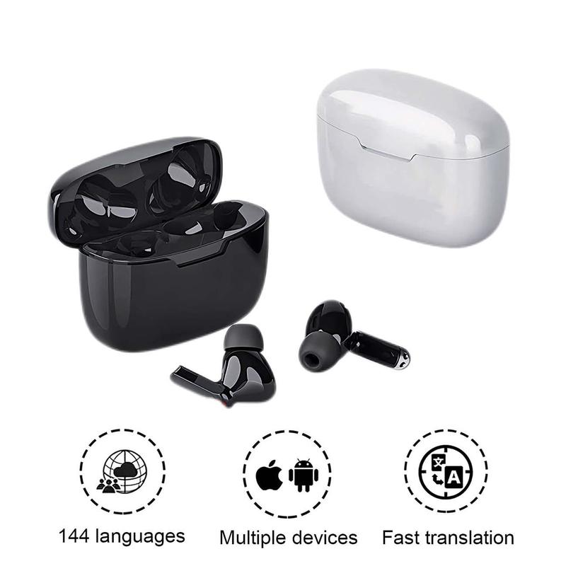 Translation Wireless Bluetooth Earphones Support 114 Languages Real Time Bluetooth Translation Support Playing Music Phone Calls Headphones，Translation earphones with 114 languages, high-precision Bluetooth translation earphones with speakers bt speaker