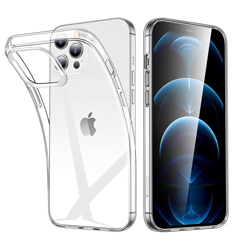 For iPhone 15 Pro Max 14Plus 13 12 11 Shockproof Clear TPU Soft Transparent Case