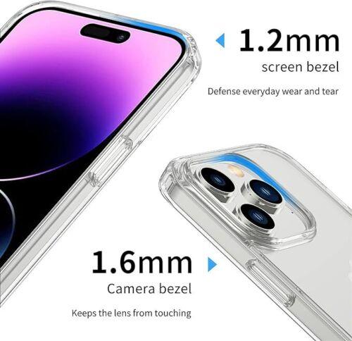 For iPhone 15 Pro Max 14Plus 13 12 11 Shockproof Clear TPU Soft Transparent Case