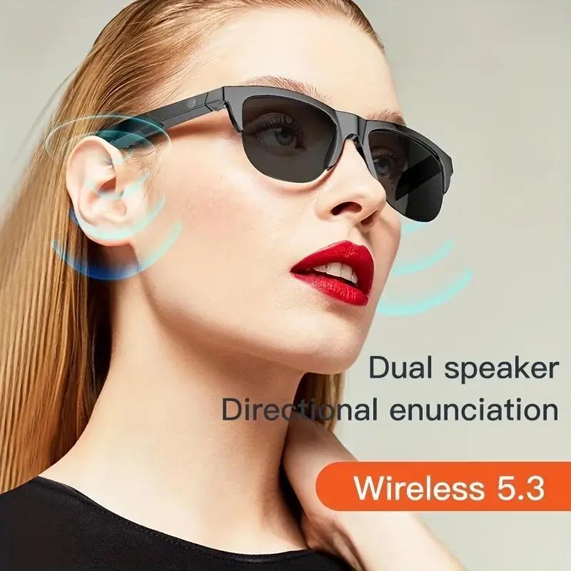 Touch Control Wireless Smart Sunglasses,HiFi Sound & HD Lens Glasses, Multifunctional Bluetooth-compatible Smart Glasses for Fall, Electronic Audio& Video Product