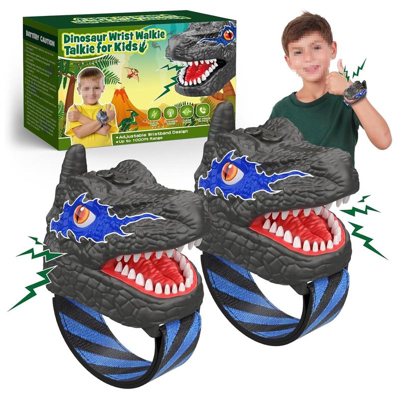 Dinosaur Walkie Talkies for Kids Ages 3-8, Christmas Birthday Gifts-Lightweight Dinosaur Wrist Walkie Talkie Toys for 3 4 5 6 7 8 Year Old Boys Girls Outdoor Camping Games