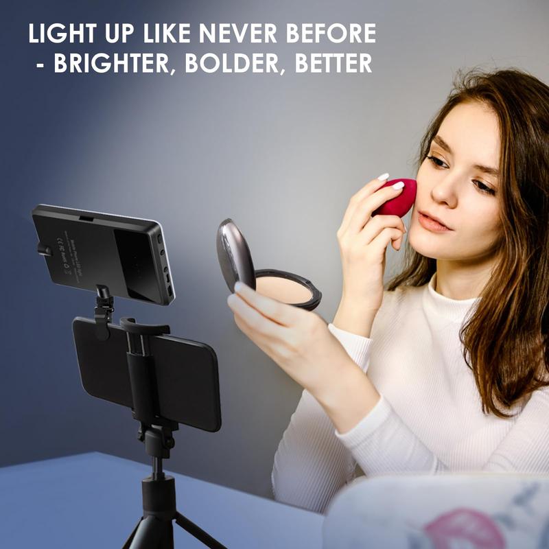 60 LED High Power Selfie light,Rechargeable Clip Fill Video Conference Light with Front & Back Clip,  Cellphone  Accessories  Adjusted 3 Light Modes for Smartphone Phone, iPhone, Android, iPad, Laptop, for Makeup, Selfie, Vlog