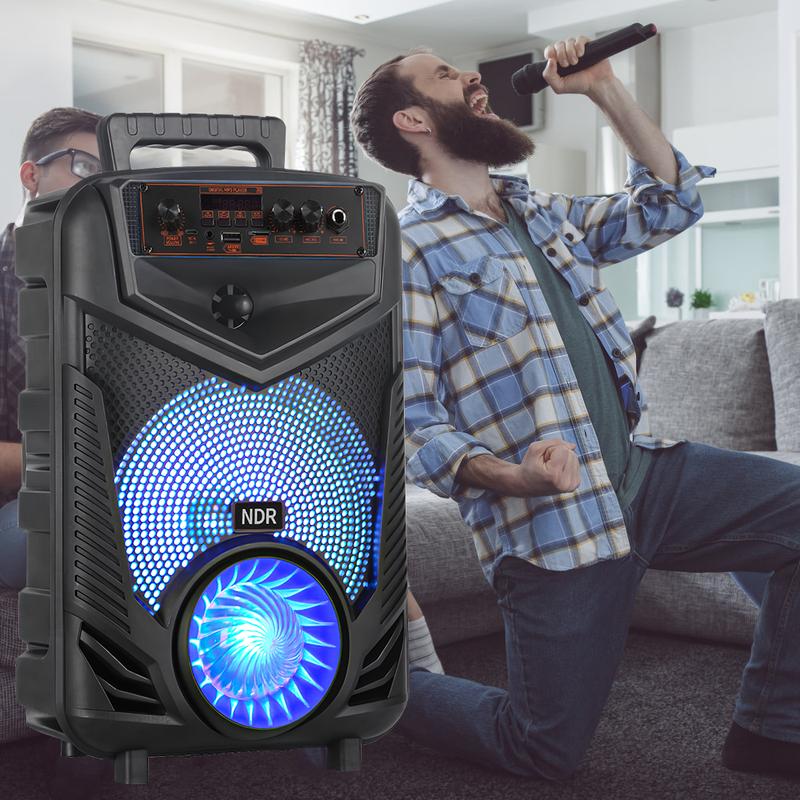 High quality  9000W Portable Bluetooth Speaker Sub woofer Heavy Bass Sound Party System w  Mic