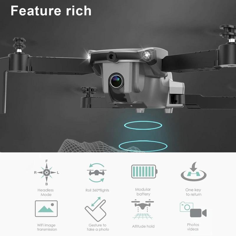 4K Foldable Quadcopter Drone with Dual Cameras, Obstacle Avoidance, WiFi Control – Ideal for Beginners & Experienced Pilots