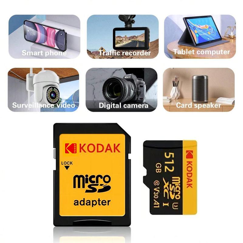 KODAK MicroSDXC SD Card, TF Card, High-Speed SD Card, Universal TF Card for Speaker, Camera, Gaming Console & Tablet, Camera Accessories