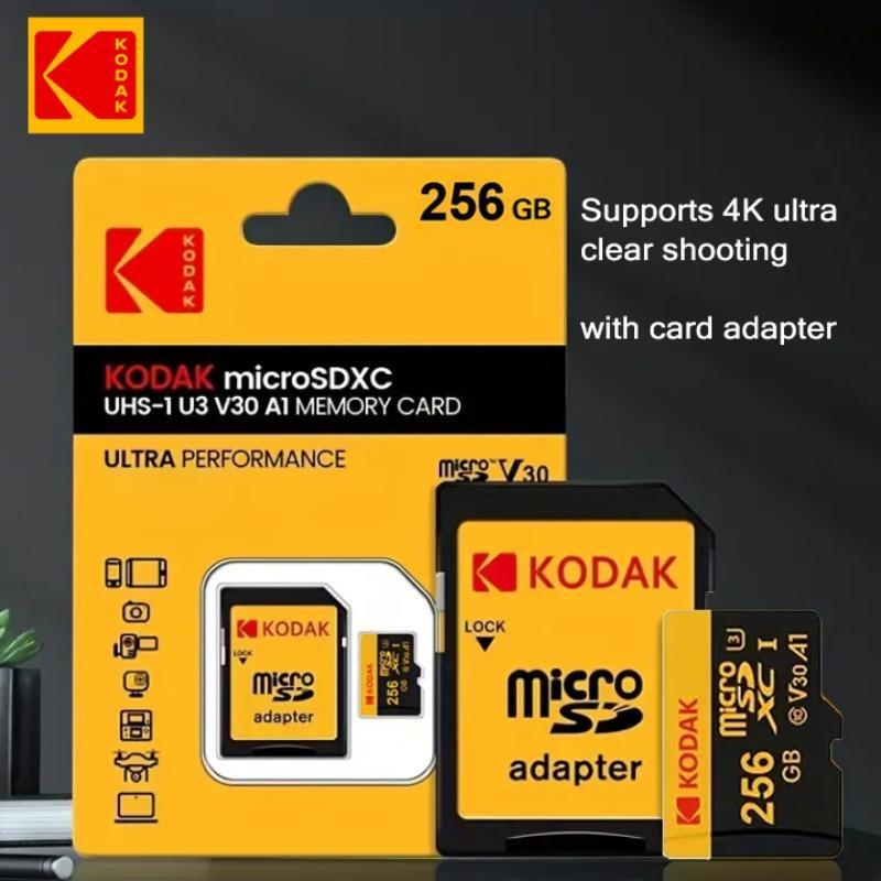 KODAK MicroSDXC SD Card, TF Card, High-Speed SD Card, Universal TF Card for Speaker, Camera, Gaming Console & Tablet, Camera Accessories