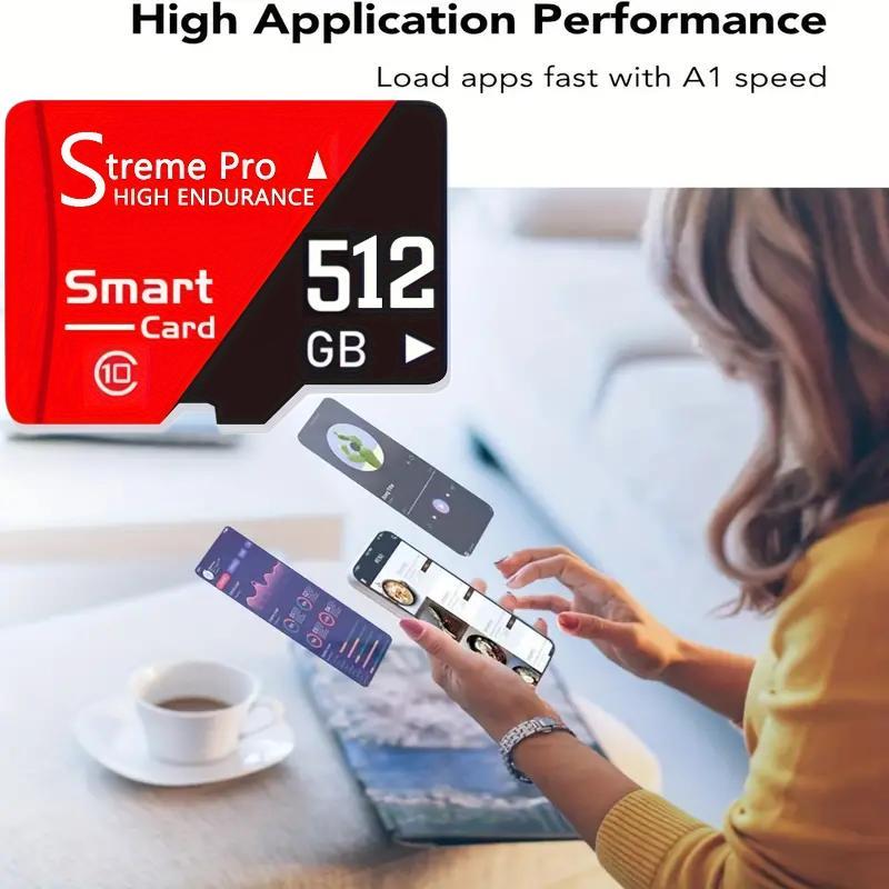 512GB 256GB 128GB High Speed Storage Card, 1 Count Camera Smart Card, Easy To Use Camera Memory Card, Suitable for Tablet, Camera & Phone