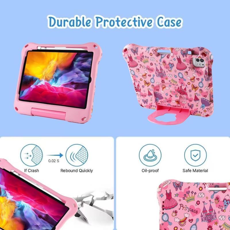 Princess Compatible with iPad 10.2 Tablet Case for Kids Girl Light EVA Kids Friendly for iPad 9th 8th 7th Generation 10.2 inch Case with Handle Kickstand Kids Pro Shockproof for Girl Gift (GZ)