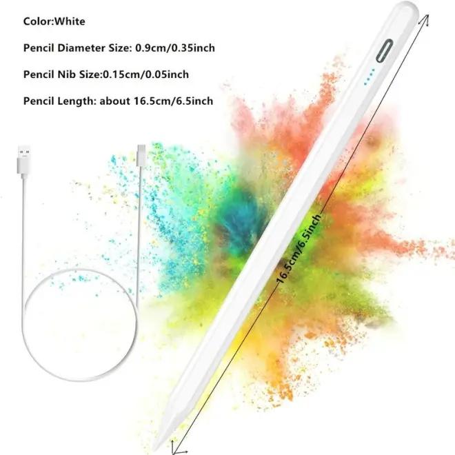 Stylus Pen for iPad with Palm Rejection, Apple Pencil 2nd Generation,Fast Charge Active Pencil Compatible with iPad 6-10,iPad Pro11&12.98 inch,iPad Air3 4 5,iPad mini5 6 Gen-White,Tilt Sensitivity,Electronic pen