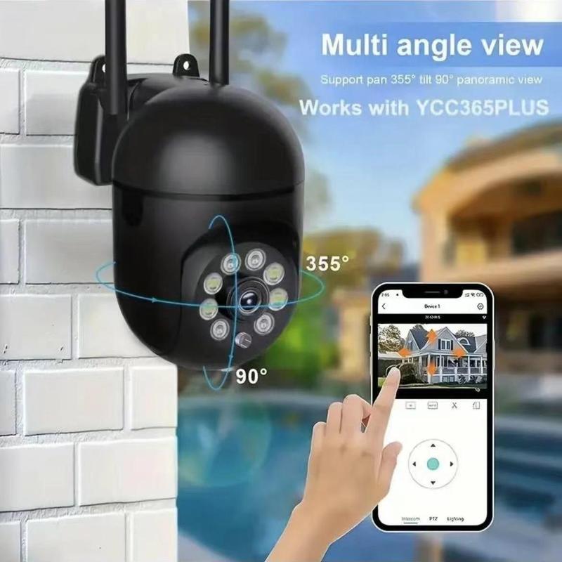 2.4GHz & 5GHz Wireless Security Camera: USB Powered, 360° Surveillance with Human Tracking & Infrared Night Vision. 24H Loop Video Monitoring. Ideal for Home & Business Security.