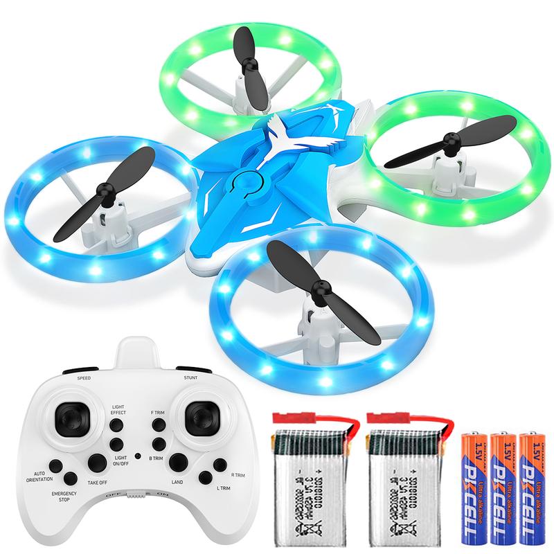 AFUNX Drone with Altitude Hold, Headless Mode, 3D Flips, One Key Take Off Landing, Kids Drone Toys Gifts, White Blue