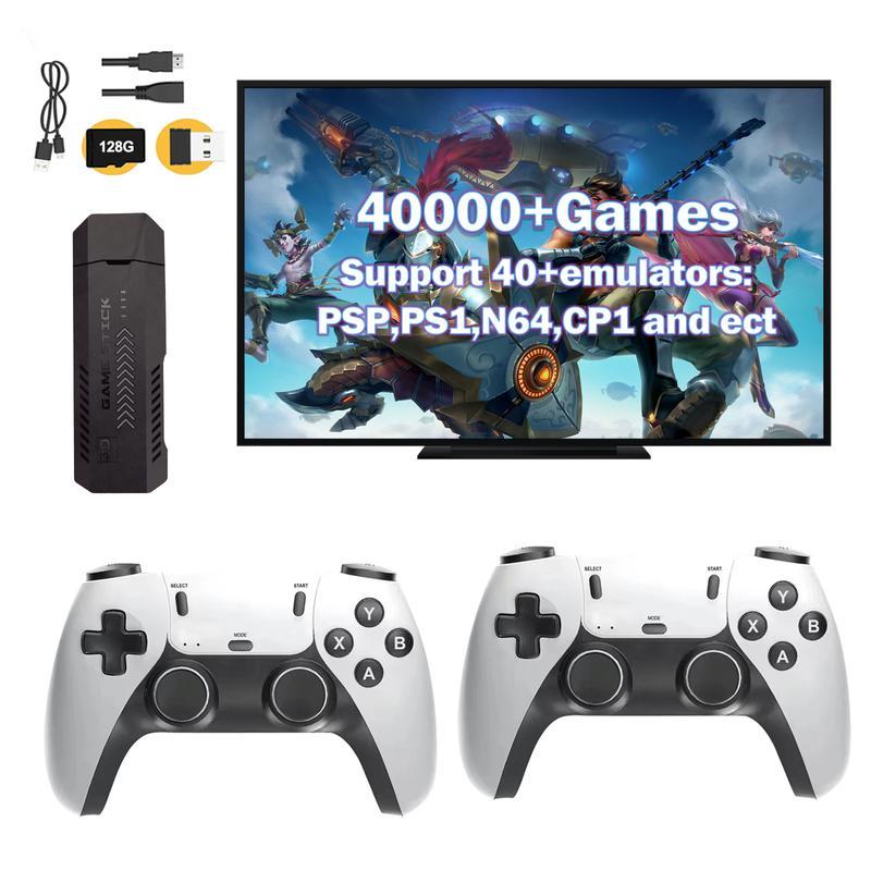 40,000+ Retro Game Stick , Retro Game Console, Revisit Classic Games Stick , Retro Play Plug and Play Video Games Stick 40+ Emulators, 4K HDMI Output, Premium Competitive Dual Controllers