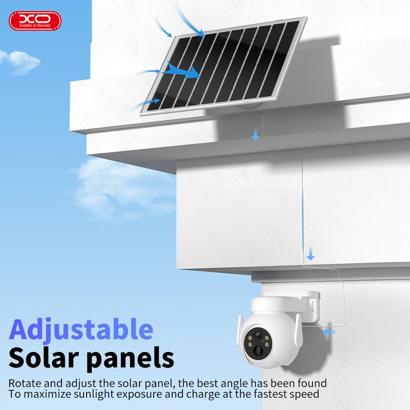 Solar security camera wireless outdoor, solar powered, 360° color night vision, PIR motion detection, alarm, color night vision, two-way talk, SD  cloud storage