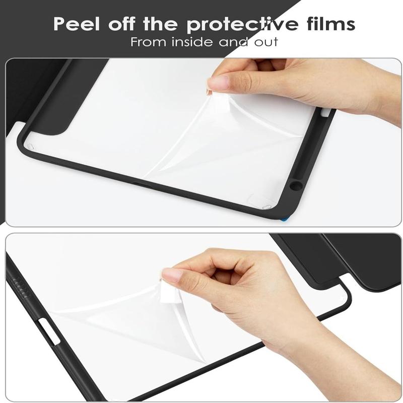 Transparent Tablet Case with Built-in Pencil Holder, 1 Count Shockproof Tablet Protective Cover, Compatible with iPad 10th Generation