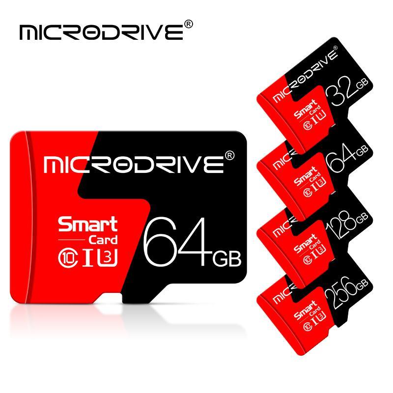 MICRODRIVE 32GB 64GB 128GB 256GB Micro SD Card, 1 Count Class 10 U3 Memory Card with SD Adapter, Camera Accessories for Smartphone, Camera, Laptop, PC