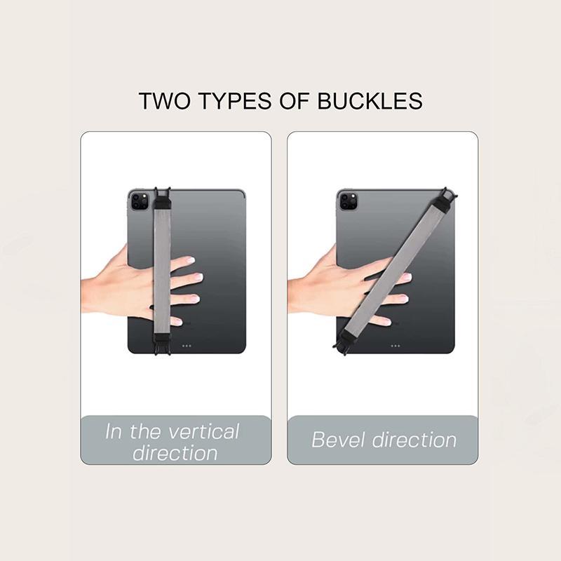 One Hand Operation Adjustable Tablet Strap, Elastic Anti-Drop Tablet Buckle Holder, Universal Tablet Strap For Most Tablets