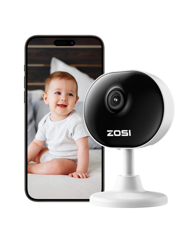 ZOSI C688 Indoor Security Camera for Monitor, 1080P Home Surveillance WiFi Camera with Phone, AI Motion Detection, 2-Way Audio, Night Vision, SD Card Cloud Storage, Works with Alexa motion detection