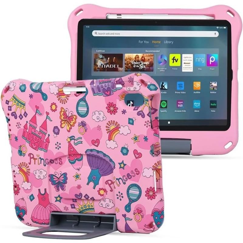 Princess Compatible with iPad 10.2 Tablet Case for Kids Girl Light EVA Kids Friendly for iPad 9th 8th 7th Generation 10.2 inch Case with Handle Kickstand Kids Pro Shockproof for Girl Gift (GZ)