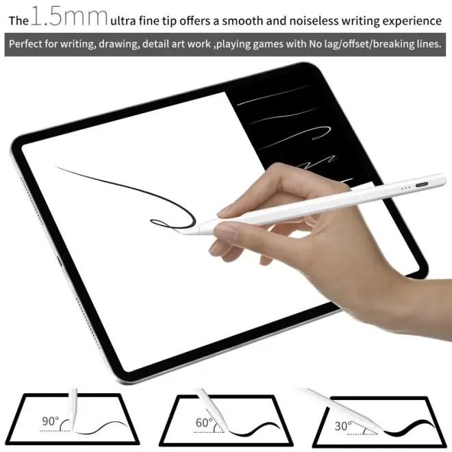 Stylus Pen for iPad with Palm Rejection, Apple Pencil 2nd Generation,Fast Charge Active Pencil Compatible with iPad 6-10,iPad Pro11&12.98 inch,iPad Air3 4 5,iPad mini5 6 Gen-White,Tilt Sensitivity,Electronic pen