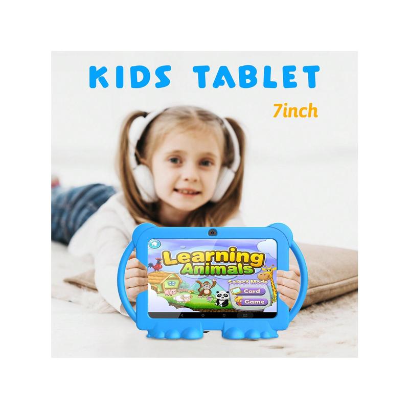 Kids Tablet 7 Inch For Boys Girls Android 12 Tablets For Kids 4GB RAM 32GB ROM Toddler Tablet WIFI Bluetooth Safety Eye IPS Screen, Parental Control, Dual Camera Shockproof Case For Educational Games.