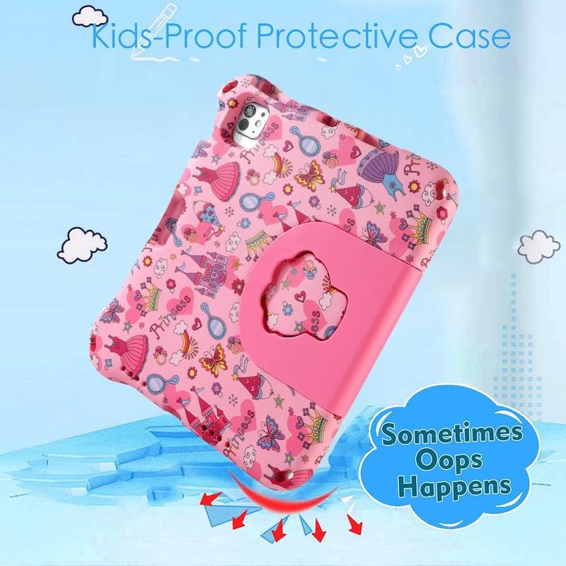 Princess Compatible with iPad 10.2 Tablet Case for Kids Girl Light EVA Kids Friendly for iPad 9th 8th 7th Generation 10.2 inch Case with Handle Kickstand Kids Pro Shockproof for Girl Gift (GZ)