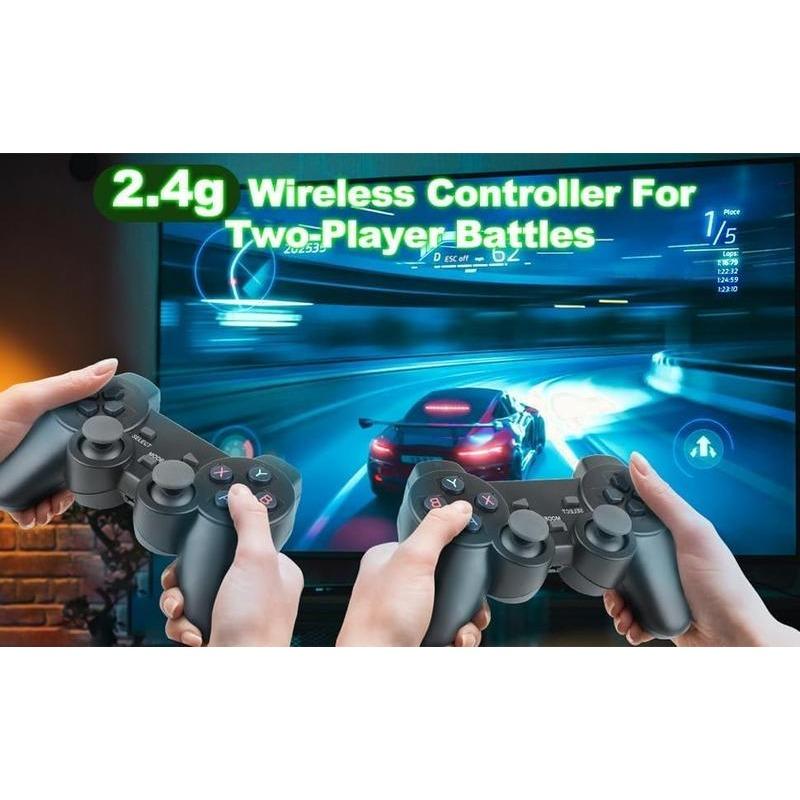  2024 Hot Sale:New store discount Retro Game Console Stick,64GNostalgia Game Stick with 20000+Video Games, 9 Emulator ConsolePlug and Play for TV, Retro PlayCompatible with Arcade Maze, 4K HDOutput,2.4GHz Wireless Controllers