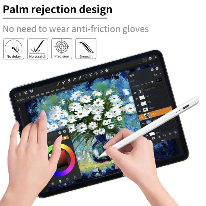 Stylus Pen for iPad with Palm Rejection, Apple Pencil 2nd Generation,Fast Charge Active Pencil Compatible with iPad 6-10,iPad Pro11&12.98 inch,iPad Air3 4 5,iPad mini5 6 Gen-White,Tilt Sensitivity,Electronic pen