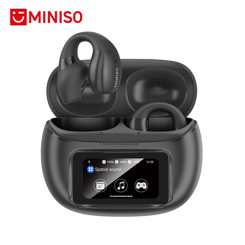 MINISO X29 Wireless Earphone, Clip-ear Design Earphone with Touch Control Display, Stereo Sound Wireless Earbuds for Sports, Gaming, Calling, Video