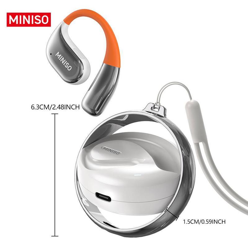 Christmas MINISO Wireless Bone Conduction Earphone, 1 Count Open-ear Design Wireless BT Headphone, Wireless Sport Earphone, Touch Control Conduction Earbuds for Sports, Gaming, Running, Working