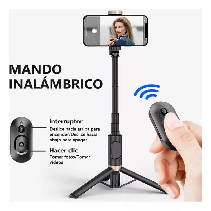 Wireless Selfie Stick, 1 Count Foldable Wireless Tripod with Remote Control, Bluetooth-compatible Selfie Stick for Live Photograph for iPhone