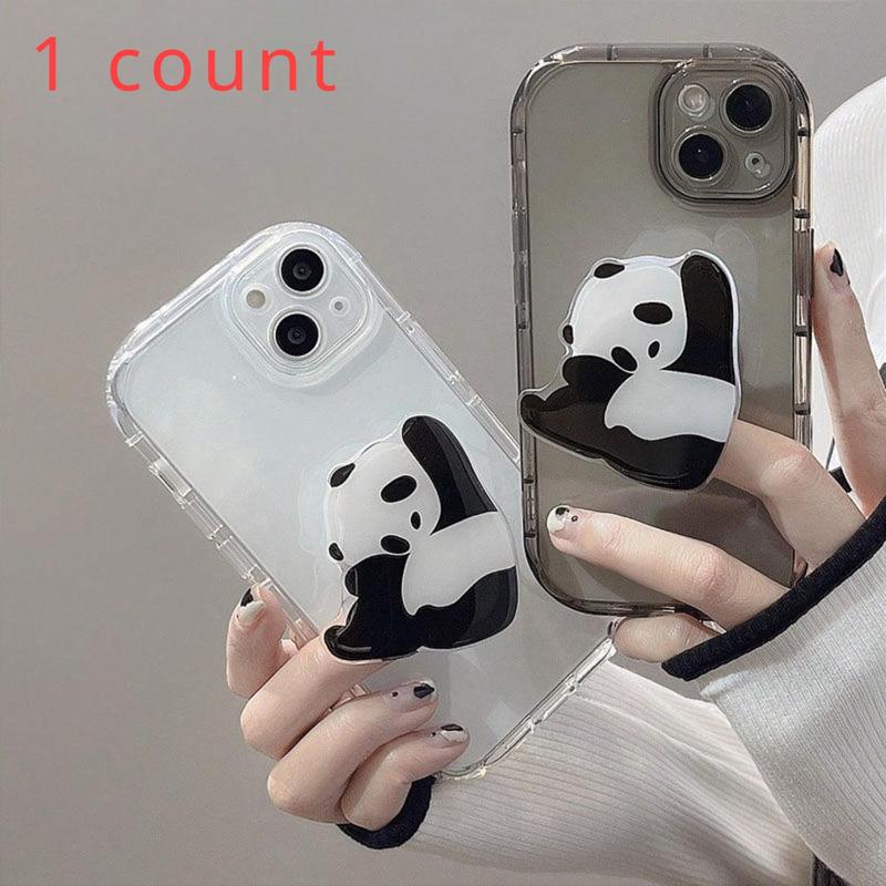 Cute Cartoon Panda Pattern Phone Holder, Acrylic Folding Phone Stand, Durable Grip Holder, Suitable for Smartphone, Tablet, Mobile Phone Accessories