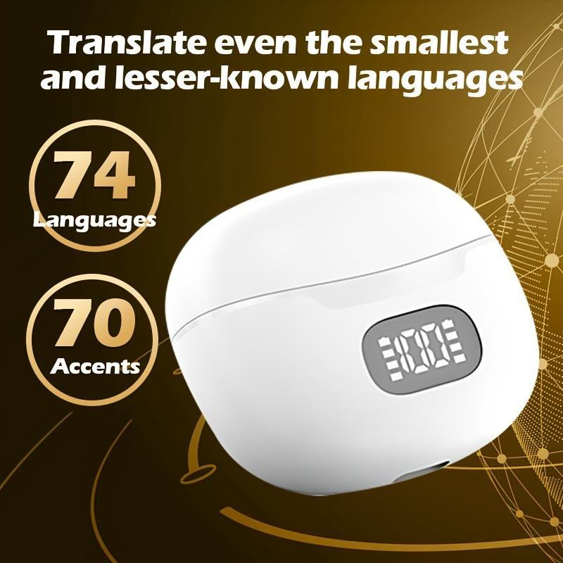 Language Translator Earbuds, Two-Way Translator Device with APP for 140 Languages and 13 Offline Translation Packs, Intelligent Synchronization for Travel & Social Media,Electronics Audio Headphone Gift to return to school Back-to-School Gift