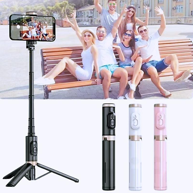 Wireless Selfie Stick, 1 Count Foldable Wireless Tripod with Remote Control, Bluetooth-compatible Selfie Stick for Live Photograph for iPhone