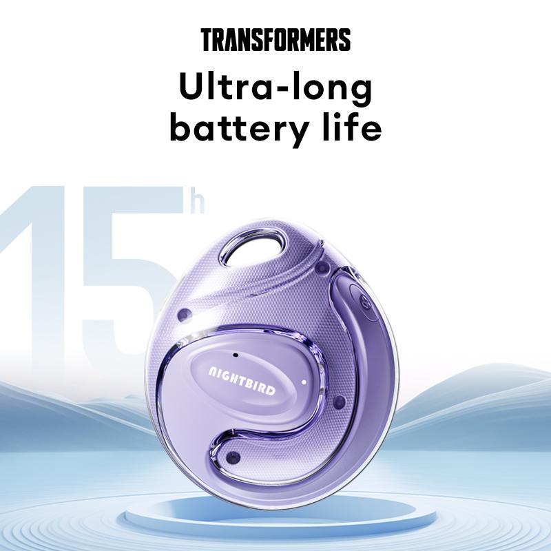 TRANSFORMERS TF-T63 Ear Mounted Wireless Headphone, 1 Count Comfortable Bluetooth-compatible 5.4 Stable Continuous Connection Headphone, Clear Call Headphone