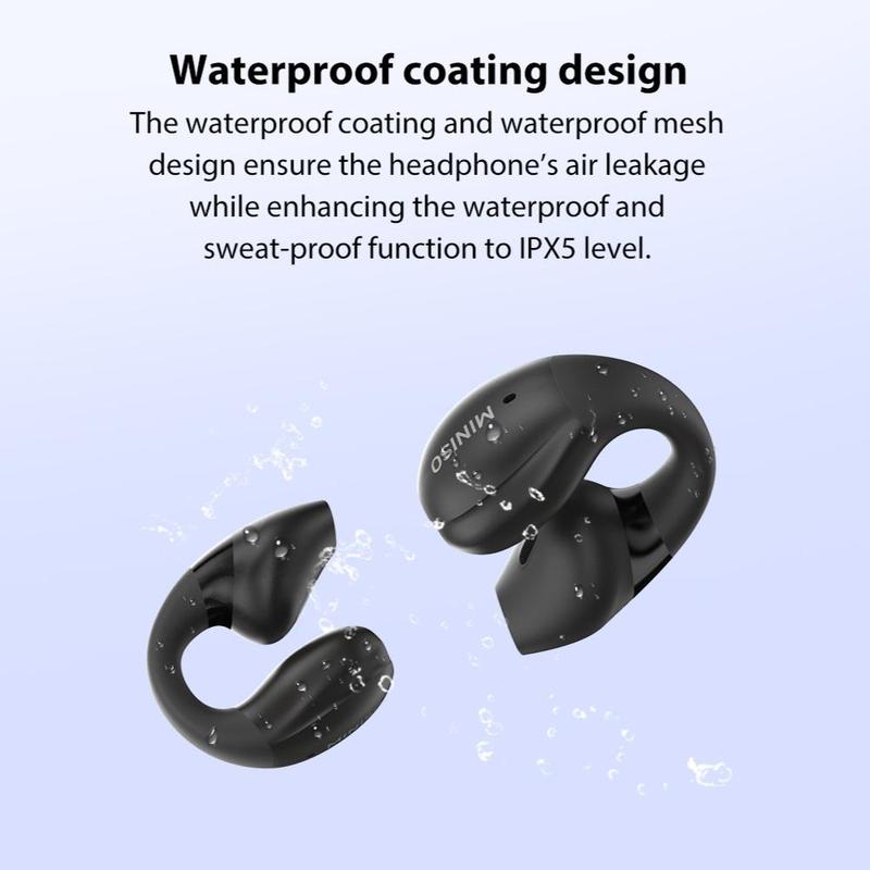 MINISO X29 Wireless Earphone, Clip-ear Design Earphone with Touch Control Display, Stereo Sound Wireless Earbuds for Sports, Gaming, Calling, Video