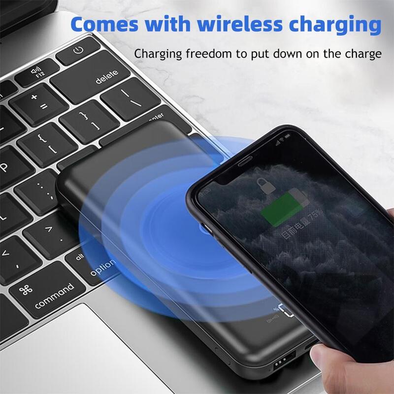 Portable Charger 25800mAh Power Bank - Portable Battery with 4 Built-in Cables, 6 Outputs and 3 Inputs Fast Charging External USB-C Battery Pack, Compatible with iPhone, Samsung, AirPods and more!