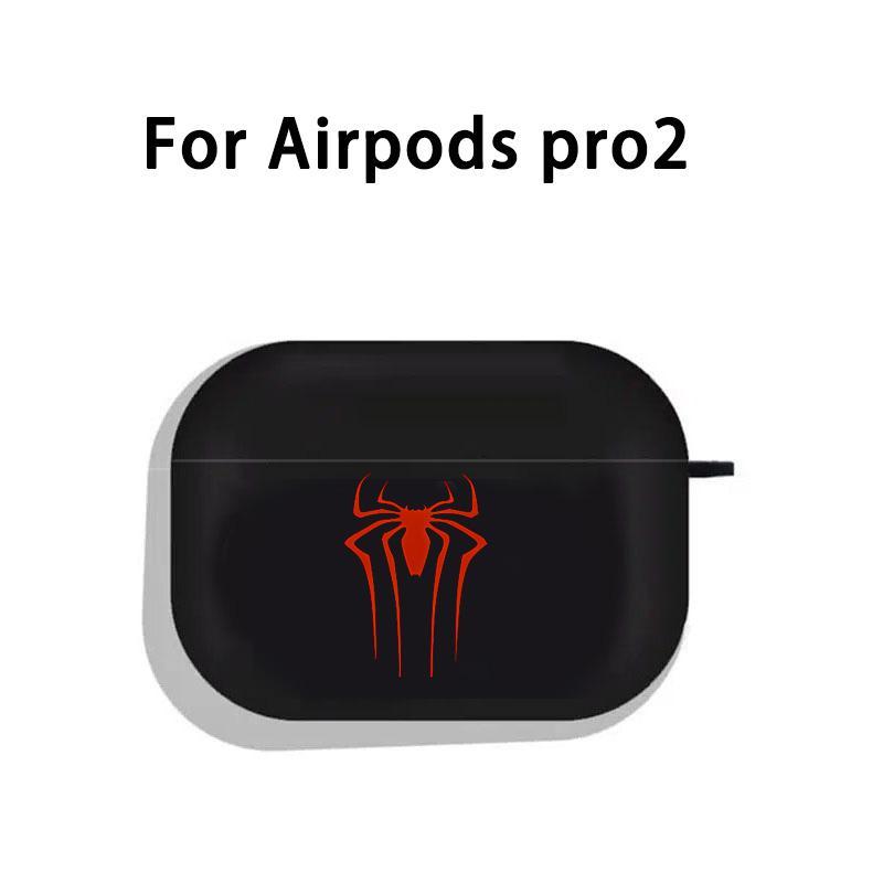 Classic-Spider Design Eaphones Case with Hiking Buckle, Shockproof Anti-Fall TPU Cover for AirPods 1 2, 3, Pro, Pro2, Perfect Gift for Birthday, Girlfriend, Boyfriend, Friend or Yourself, Tech-Inspired Pattern Design