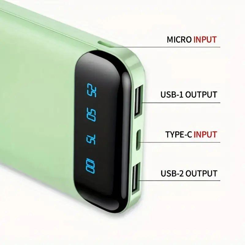 20000mAh Portable Small Power Bank, 1 Count Digital Display Power Bank, Powerful Mobile Power Bank for Home Office Outdoor Travel Use