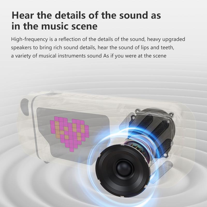 KINGLUCKY K18  Bluetooth Speaker, With 2 Microphones For Singing, Kids Karaoke Machine，power bank, four in one device，Suitable For Family Gatherings And Outdoor Gatherings，Gift For Kids And Adults