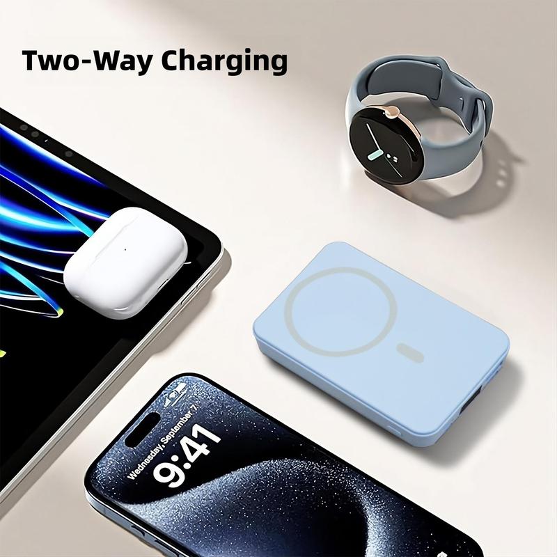 Power Bank, Magnetic Power Bank, Wireless Portable Charger, 10,000mAh, 22.5W Fast Charging Battery Pack with with Foldable Stand, USB-C, Magsafe-Compatible with Magsafe,for iPhone 15 15 Plus 15 Pro 15 Pro Max, iPhone 14 13 12 Series