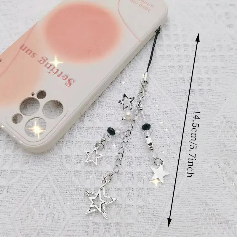 Star Design Chain Phone Lanyard, Decoration Creative Design Decorative Hanging Pendent, Portable Cell Phone Strap for Women & Girls