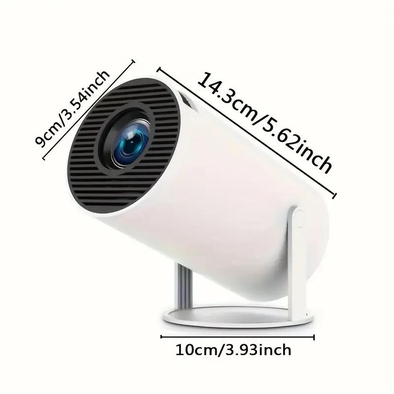 HY300 Mini Projector Android 11.01 720 P 200ANSI Portable Wireless Home Outdoor Theater 180° Projection Angle Adjustable Audio