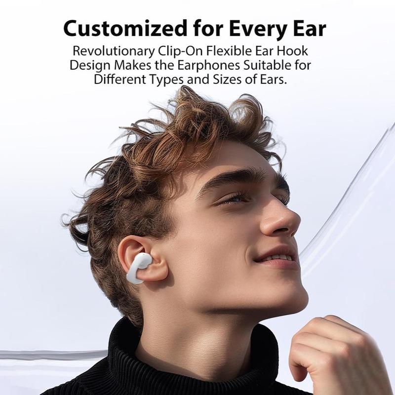 MINISO X29 Wireless Earphone, Clip-ear Design Earphone with Touch Control Display, Stereo Sound Wireless Earbuds for Sports, Gaming, Calling, Video