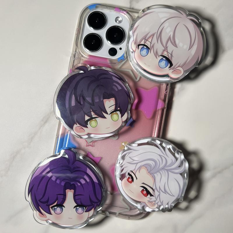 Chibi Love and Deepspace Magnetic Adhesive Phone Grip Holder Stand Xavier Sylus Zayne Rafayel