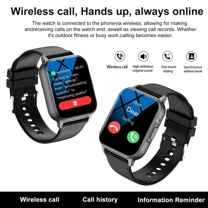 Multifunctional Smart Watch, Fashionable Touch Screen Watch with Wireless Call Dial & APP Reminders, Android Watch, Fitness Watch, Sports Watch for Women & Men