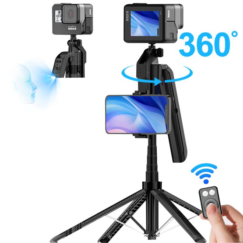 Auto Face Tracking Tripod, 1 Count USB Rechargeable 360° Rotation Auto Tracking Phone Holder with Remote, Smart Shooting Phone Stand for Video Vlog Live Stream