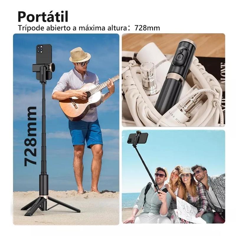 Wireless Selfie Stick, 1 Count Foldable Wireless Tripod with Remote Control, Bluetooth-compatible Selfie Stick for Live Photograph for iPhone