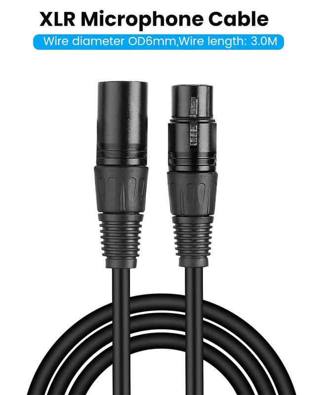 XLR Male to Female Microphone Cable Balanced Microphone Cable 3 Pin XLR Male to Female Balanced Microphone Cord