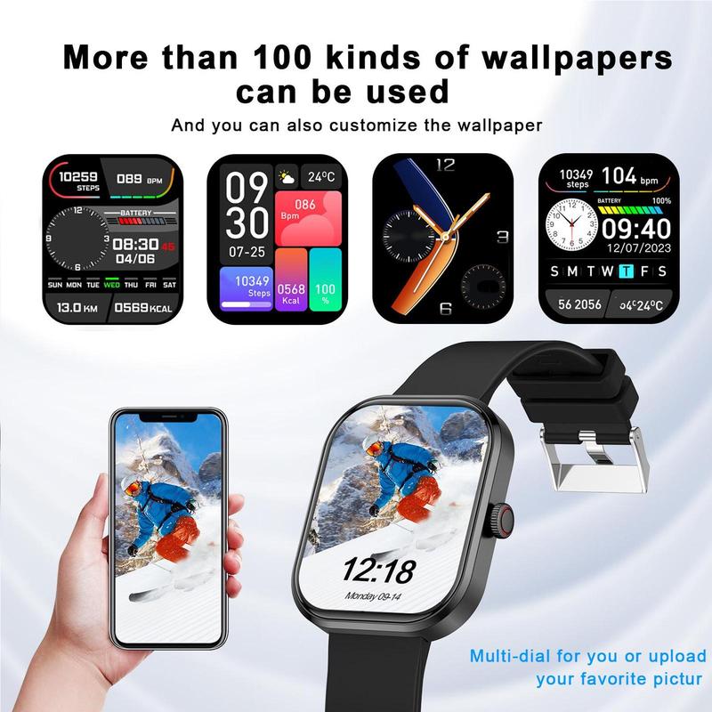 Multifunctional Smart Watch, Fashion Digital Watch with Multiple Sports Modes, Sports Watch Compatible with iPhone & Android