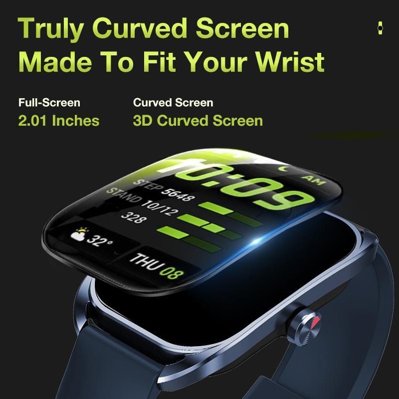 3D Curved Screen Smart Watch, 1 Count Fashion Digital Watch with Health Monitoring Functions, Sports Smart Watches for iPhone Andriod for Men & Women, Stocking Fillers Gift